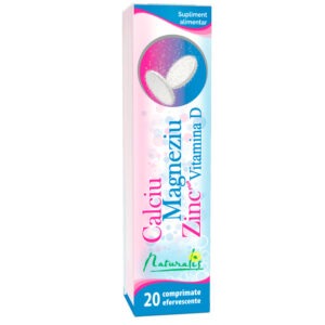 Naturalis Calciu Magneziu Zinc si Vitamina D x 20 comprimate efervescente