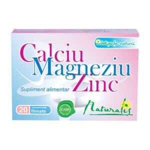 Naturalis Calciu+Magneziu+Zinc x 20 comprimate filmate